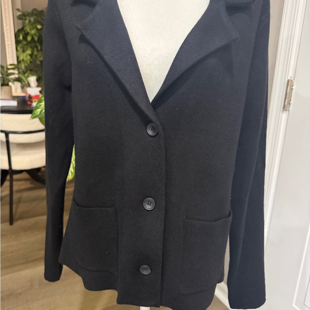 Lovely Women's Black Sweater Jacket, size L - Picture 2 of 4